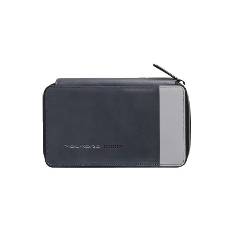 Leather Cable Bag Piquadro AC4627UB00/GRN Color Gray and...