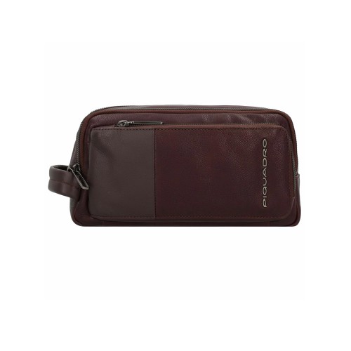 Leather Toiletry Bag Piquadro BY5878W116/M Color Brown
