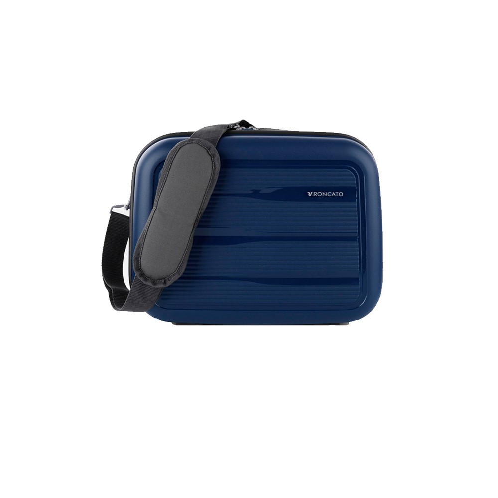 Beauty case rigida, Roncato, modello 41345823 R-Lite, colore blu scuro