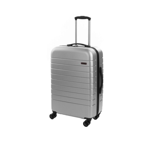 Medium Rigid Suitcase Roncato 57120125 4R MD18 Color Silver