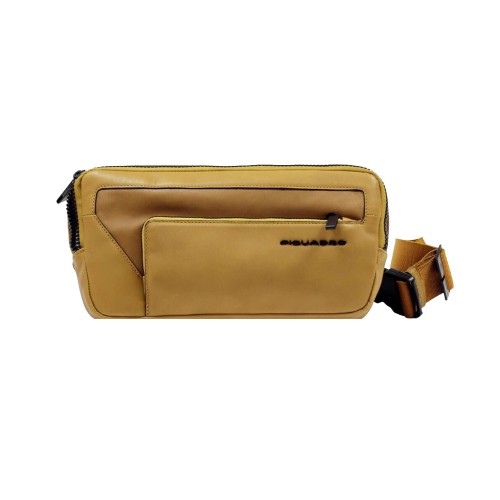 Leather Fanny Pack Piquadro CA6204W119/G Color Mustard