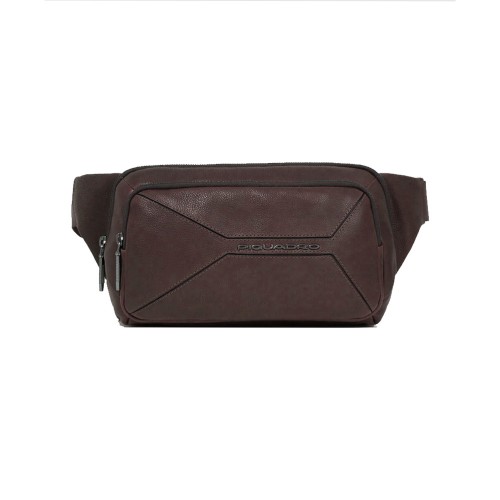 Leather Fanny Pack Piquadro CA6246W118/TM Color Brown