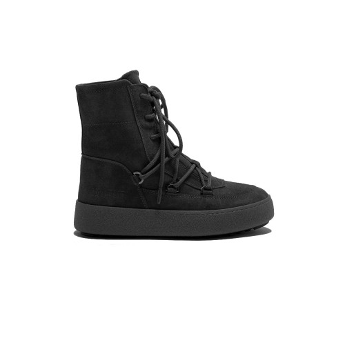 Suede Boots for Kids MOON BOOT JTRACK LACE SUEDE Color Black