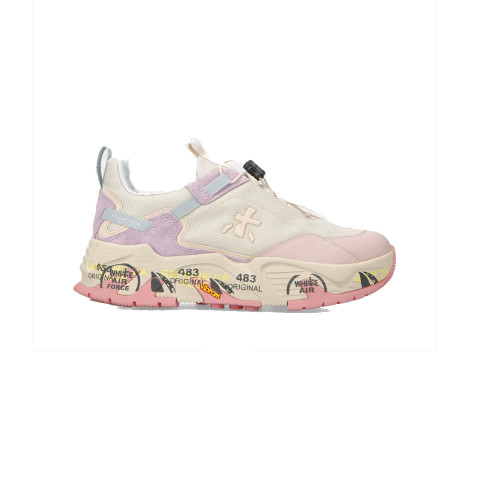 Sneakers Premiata CROSSD 331 Color Beige and Pink