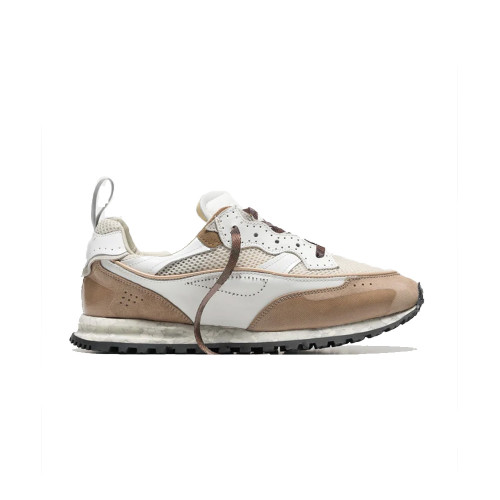 Sneakers Hidnander THREEDOME ZERO 077 Color Brown and Beige