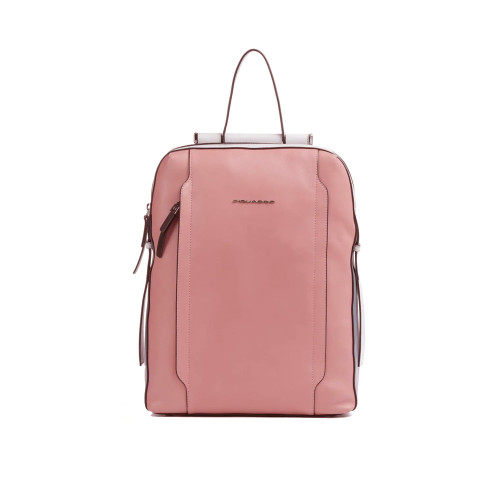 Leather Backpack Piquadro CA4576W92/ROGR Color Pink and Gray