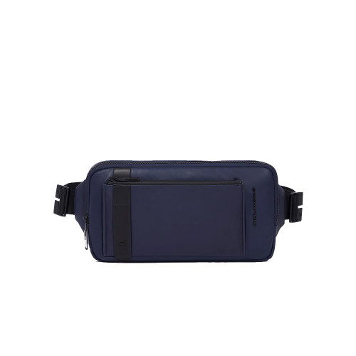 Leather Waist Bag Piquadro CA6204S130/BLU Color Navy