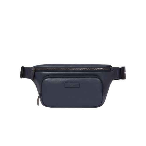 Leather Waist Bag Piquadro CA2174MOS/BLU Color Navy