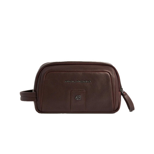 Leather Toiletry Bag Piquadro BY6021S129/TM Color Brown