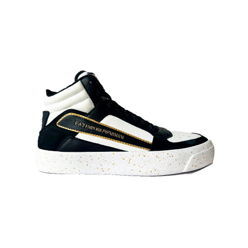 High-Top Leather Sneakers EA7 Emporio Armani X8Z042 XK351...