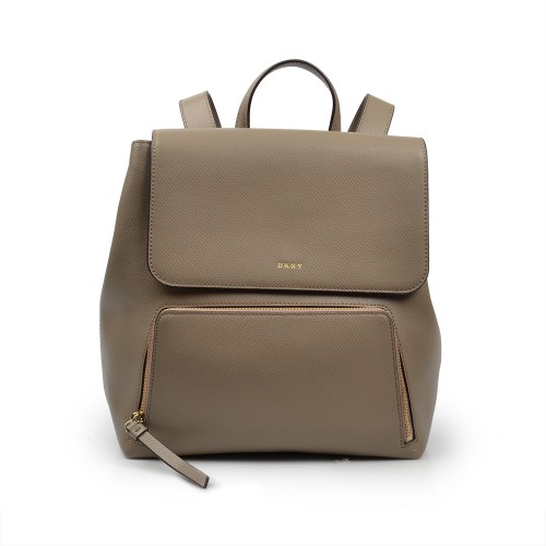 Leather backpack DKNY R461160505 Color Beige