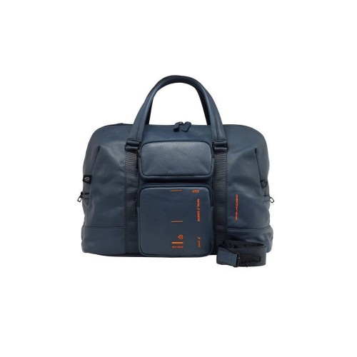 Leather Bravel Bag Piquadro BV4928S106/BLU Color Navy Blue