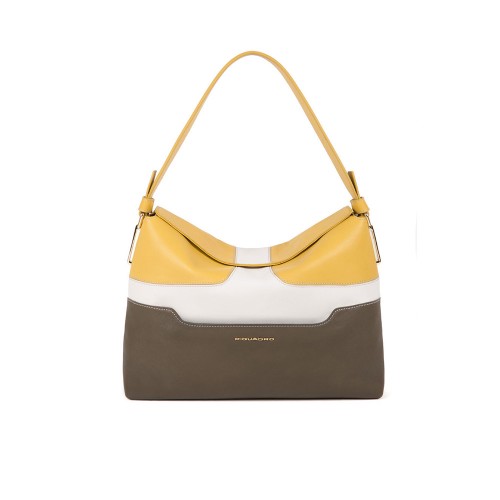 Leather Bag Piquadro BD4956S108/G Color Yellow