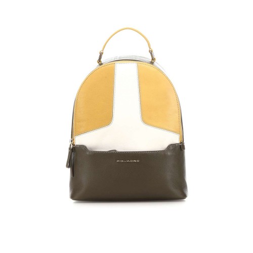Leather Backpack Piquadro CA4327S108/G Color Yellow
