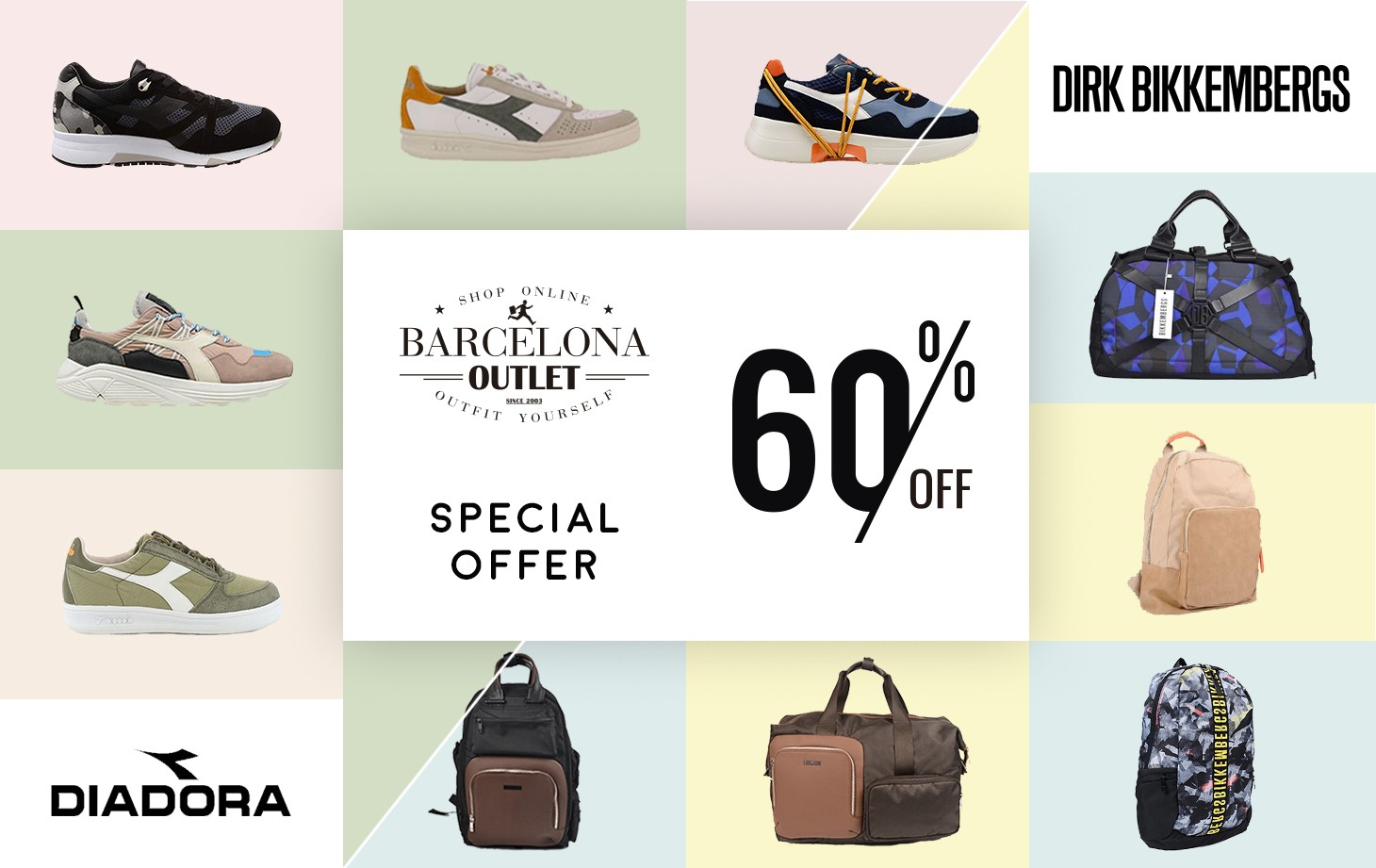 Barcelona Outlet - 20% on your first purchase